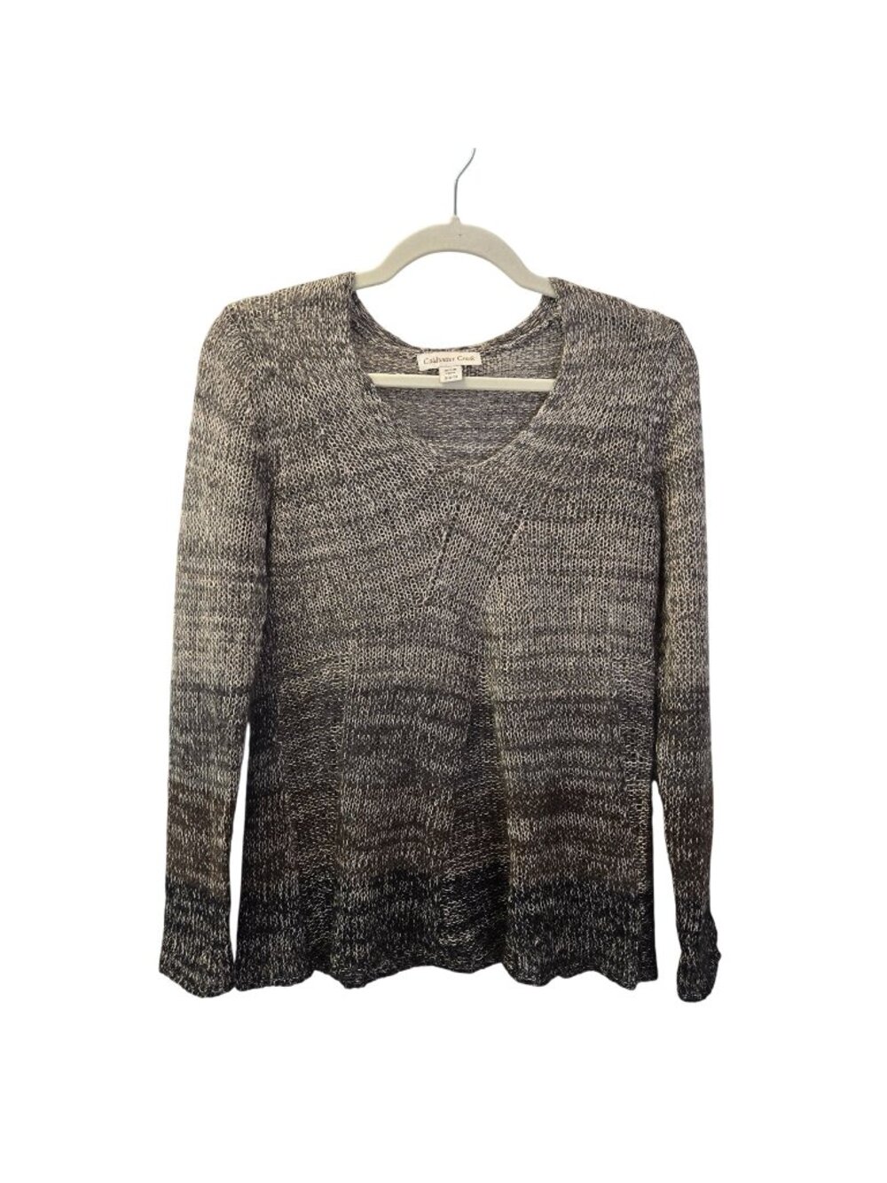 Coldwater Creek Linen & Wool Blend Ombre Sweater Size Small